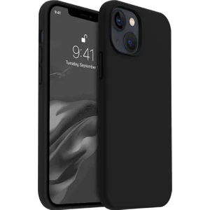 Apple Iphone 15 Plus Uyumlu Içi Kadife Lansman Silikon Kılıf Kapak Siyah