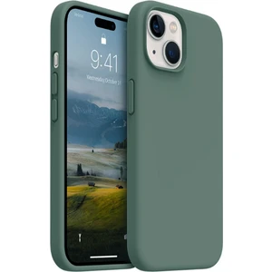Apple Iphone 15 Plus Kılıf Kadife Lansman Soft Yumuşak  Silikon Kamera Korumalı Kapak Yeşil