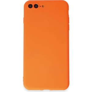 iPhone 8 Plus Kılıf Yumuşak Silikon Kılıf - Turuncu