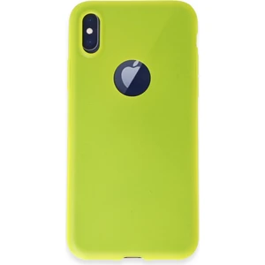 iPhone x Kılıf Yumuşak Silikon Kılıf - Parlak Sarı