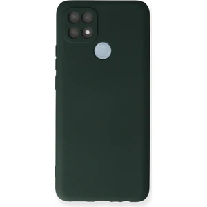 Oppo A15 Kılıf Yumuşak Silikon Kılıf - Koyu Yeşil