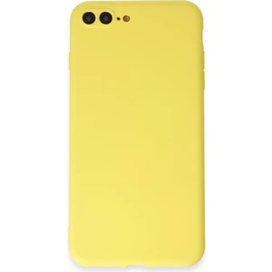 iPhone 8 Plus Kılıf Yumuşak Silikon Kılıf - Sarı
