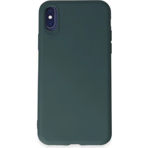 iPhone Xs Kılıf Yumuşak Silikon Kılıf - Koyu Yeşil
