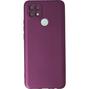 Oppo A15 Kılıf Yumuşak Silikon Kılıf - Mürdüm