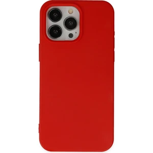 iPhone 15 Pro Max Kılıf Yumuşak Silikon Kılıf - Kırmızı