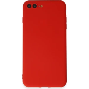 iPhone 8 Plus Kılıf Yumuşak Silikon Kılıf - Kırmızı
