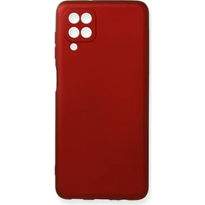 Samsung Galaxy A12 Kılıf Yumuşak Silikon Kılıf - Bordo