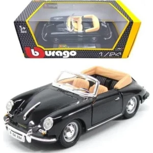 Burago Porsche 356B Cabrio 1/24 Ölçek Kapıları Açılan Metal Klasik Model Oyuncak Araba