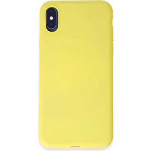 iPhone x Kılıf Yumuşak Silikon Kılıf - Sarı