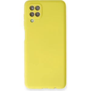 Samsung Galaxy A12 Kılıf Yumuşak Silikon Kılıf - Sarı