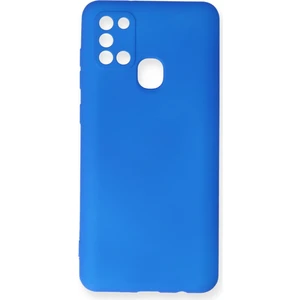 Samsung Galaxy A21S Kılıf Yumuşak Silikon Kılıf - Mavi