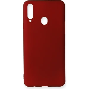 Samsung Galaxy A20S Kılıf Yumuşak Silikon Kılıf - Bordo
