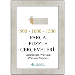 Selçuklu Sanat Puzzle Çerçevesi 30 mm 48X68 cm (1000'LUK) Gümüş