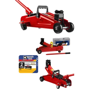 Dynamic Tech 2 Ton Arabalı Tekerlekli Hidrolik Timsah Kriko Taşıma Çantalı 2 Yıl Garantili