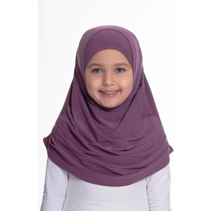 Hürrem Bone Violet Pratik Hazır Geçmeli Çocuk Tesettür Bone Sandy Kumaş Kendinden Boneli 78_21