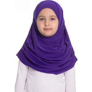 Hürrem Bone Mor Pratik Hazır Geçmeli Çocuk Tesettür Bone Sandy Kumaş Kendinden Boneli 78_22