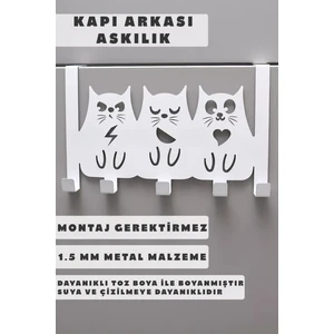 3Art Metal Metal Amerikan Kapı Arkası Askılık - Dekoratif Demir Banyo Askısı