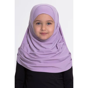 Hürrem Bone Lila Pratik Hazır Geçmeli Çocuk Tesettür Bone Sandy Kumaş Kendinden Boneli 78_28