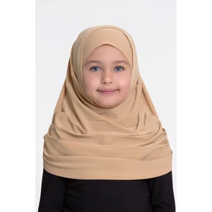 Hürrem Bone Sütlü Kahve Pratik Hazır Geçmeli Çocuk Tesettür Bone Sandy Kumaş Kendinden Boneli 78_26