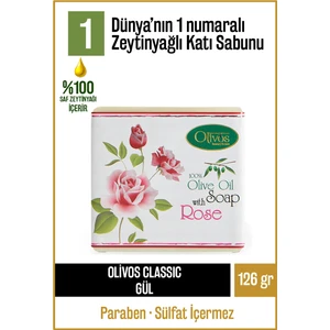 Doğal Zeytinyağlı Ve Güllü Gül Kokulu Zeytinyağı Katı Sabun Nem Dengeleyici El Sabunu 126 gr