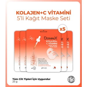 3'lü -C Vitamin Kağıt Maske Seti