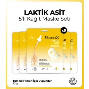 Derminix laktik Asit Kağıt Maske 5 Adet