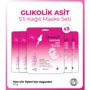 Derminix glikolik Asit Kağıt Maske 5 Adet