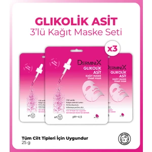 Glikolik Asit 3'lü Kağıt Maske Set