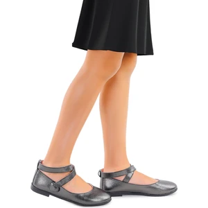 Kiko Kids Vakko Cırtlı Kız Çocuk Babet Ayakkabı Arç 04