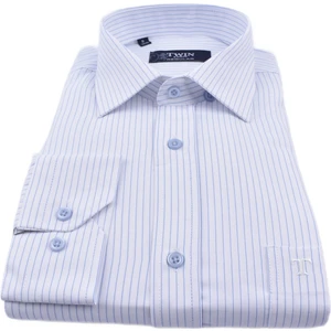 TWN-212 Regular Çizgili Gömlek /mavi/xxl