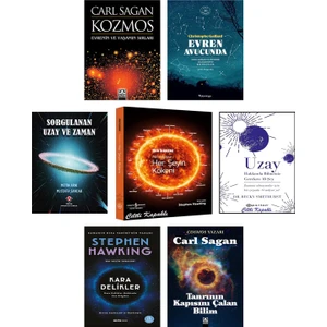 Kozmos (Carl Sagan) + Evren Avucunda + Sorgulanan Uzay ve Zaman + Neredeyse Her Şeyin Kökeni + Uzay Hakkında Bilmeniz Gereken 10 Şey + Kara Delikler + Tanrının Kapısını Çalan Bilim / 7 Kitap Set
