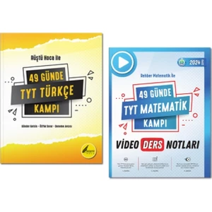 Rüştü Hoca Yayınları ile 49 Günde TYT Türkçe Kampı - Rehber Matematik 49 Günde TYT Matematik Kampı 2'li Set