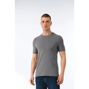 Erkek Pamuklu Süprem Penye Kısa Kollu Sıfır Yaka Günlük Likralı Tişört - 1057