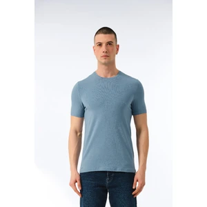 Erkek Pamuklu Süprem Penye Kısa Kollu Sıfır Yaka Günlük Likralı Tişört - 1057