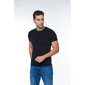 Erkek Pamuklu Süprem Penye Kısa Kollu Sıfır Yaka Günlük Likralı Tişört - 1057
