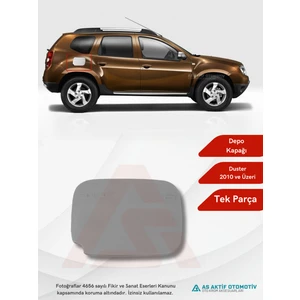 Aktif Oto Krom Dacia Duster Suv Depo Kapağı 1 Parça 2010 ve Üzeri Krom Paslanmaz Çelik