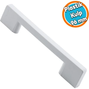 Plastik Kulp Köprü Mobilya Mutfak Dolabı Çekmece Dolap Kulpları Kapak Kulpu Kulbu Beyaz 96 mm