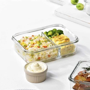 Nova Glasslock Dikdörtgen 2li Cam Saklama Kabı 920ML