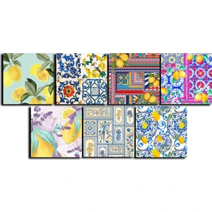 Aesthetic Limon Temalı Kartpostal Seti (15X15 cm 9 Adet)