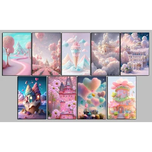 Sedefli Hayali Temalı Kartpostal Seti (10X15 cm 9 Adet)