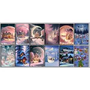 Yılbaşı Temalı Kartpostal Seti (10X15 cm 12 Adet)