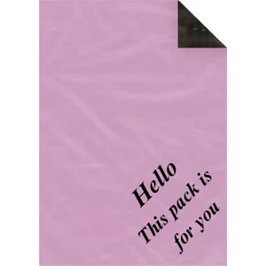 Svs Etiket Plastik Hello This Pack Is For You Baskılı 25X30+5 Cepli Lila Kargo Poşeti