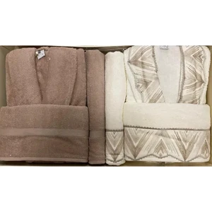 Elite Bornoz Aile Seti Krem Bej