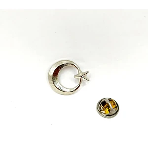 Türk Bayrağı Ay ve Yıldız Yaka Rozeti  - 1 Adet