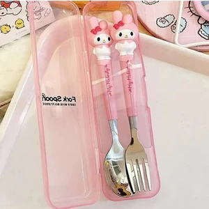 Bodrum Toys Sanrio Karakterleri Çatal Kaşık Seti Hello Kitty, Kuromi, My Melody, Pompompurin