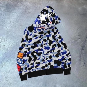 Bape Nakışlı Fermuarlı Hırka