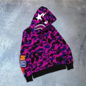 Bape Nakışlı Fermuarlı Hırka