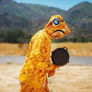 Bape Nakışlı Fermuarlı Hırka