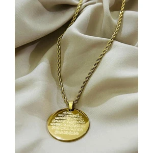 Zd Bellefemme Çelik 316L Kararmaz Ayetel Kürsi Yazılı Kadın Kolye