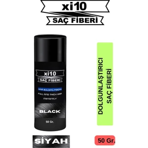XI10 50 Gr.  Siyah - Black Hair Fiber Saç Tozu Topik - Topaklanma Yapmaz